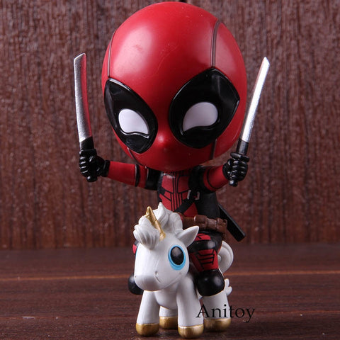 Marvel Deadpool Action Figure Riding Version Bobble Head