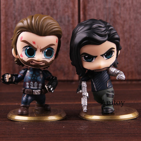 Captain America Bucky Barnes Winter Soldier Bobble Head Figure